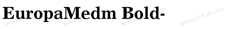 EuropaMedm Bold字体转换